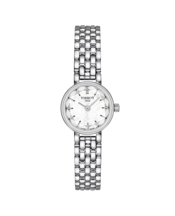 Montre à quartz suisse Tissot Lovely Round, cadran nacre — Bijouterie SIAUD à Nice